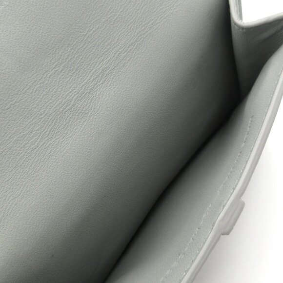 Auth DIOR/ChristianDior Saddle Gray Leather Coin Case - Picture 14 of 15